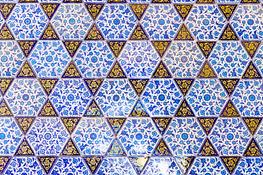 Handmade Blue Tiles from Topkapi Palace