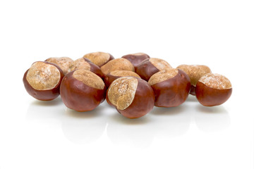 Obraz premium mature chestnuts closeup
