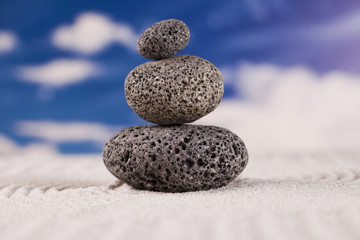 Balanced zen stones