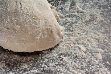 Ball of homemade dough ready for baking
