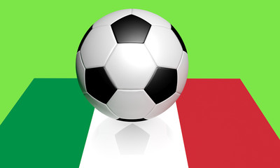 Euro 2012 football and italy flag