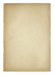 old paper sheet isolated
