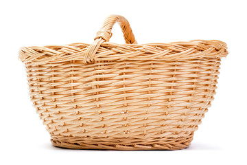 Fototapeta na wymiar Empty basket on white background