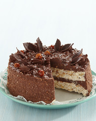 chocolate and hazelnut cake