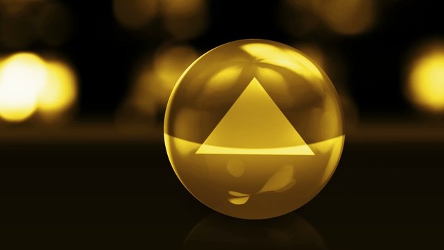 Egyptian pyramide in glass ball