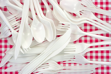 Plastic forks knives spoons