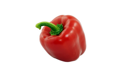 Red Paprika on White Isolated