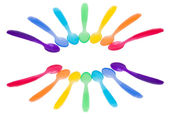 baby colorful plastic spoons