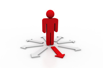 Selecting the right direction.