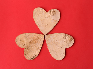 Obraz premium Love forever. Heart shape make of tree bark