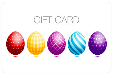Gift Card 5 Easter Eggs Colour