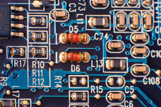 Closeup of circuit board