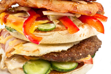 hamburger isolated on white