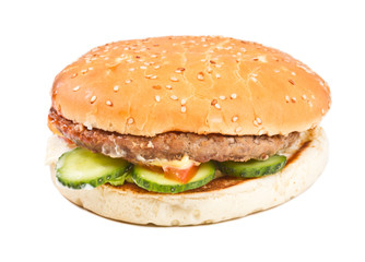 hamburger isolated on white