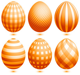 Set 6 Easter Eggs Orange