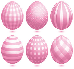 Set 6 Easter Eggs Light Pink