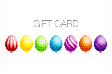 Gift Card 7 Easter Eggs Colour