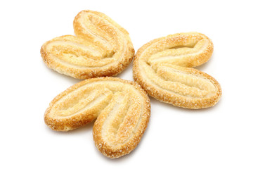 Cookies heap on a white background