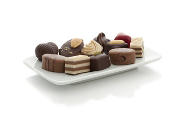 Obraz na płótnie Canvas smaczne czekoladki różne odmiany