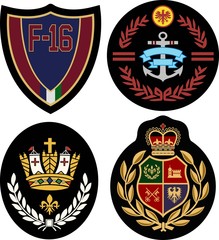 abstract royal symbol badge