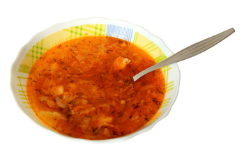 A plate of borsch.