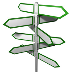 Blank signpost