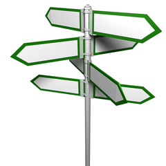 Blank signpost