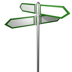 Blank signpost