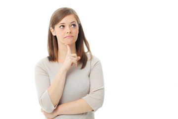 Fototapeta premium 悩む女性