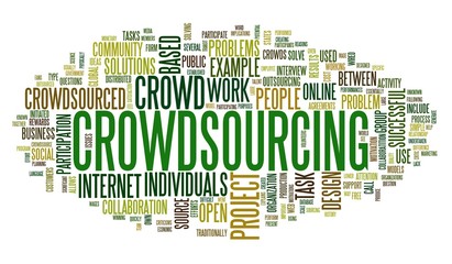 Crowdsourcing concept in word tag cloud