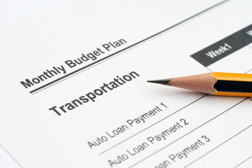 Monthly budget plan