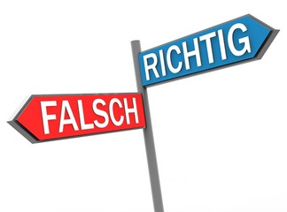 falsch richtig