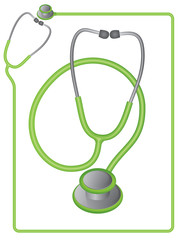 Stethoscope icon and border