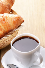 Coffee with croissants