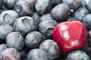 blueberries and cherry