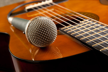 Microphone and Guitar