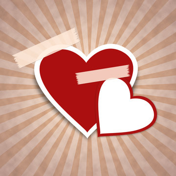 Hearts on peaper