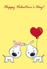 The cute card for Valentine's Day, the background