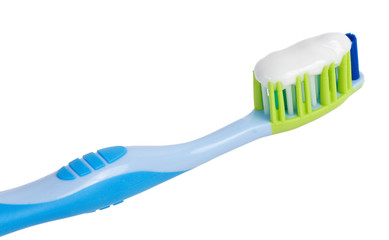 tooth brush with tooth paste