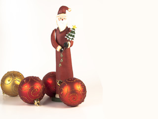 weihnachtsmann + kugeln