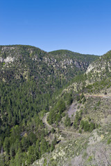 Steep Road  down to the Oak Creek Canyon.