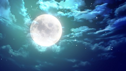 Fototapeta na wymiar moon in the night sky