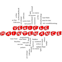 Vehicle Maintenance Word Cloud Concept Scribbled