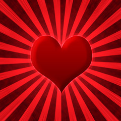 Abstract heart starburst background