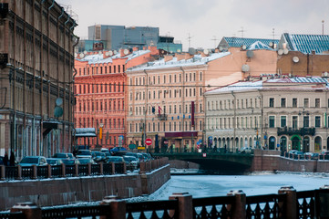 Saint-Petersburg downtown cityscape