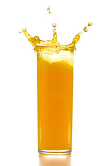 Orange juice splash