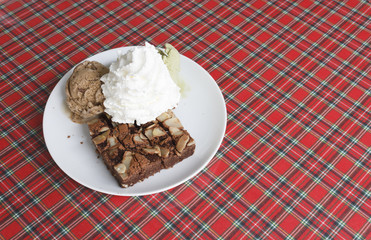 Chocolate Brownie with Ice Cream
