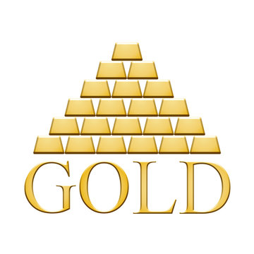 Pyramide de lingots d&rsquo;or
