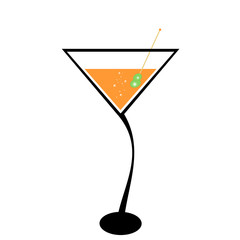Cocktail and olive