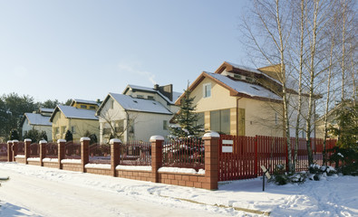 Modern European winter village